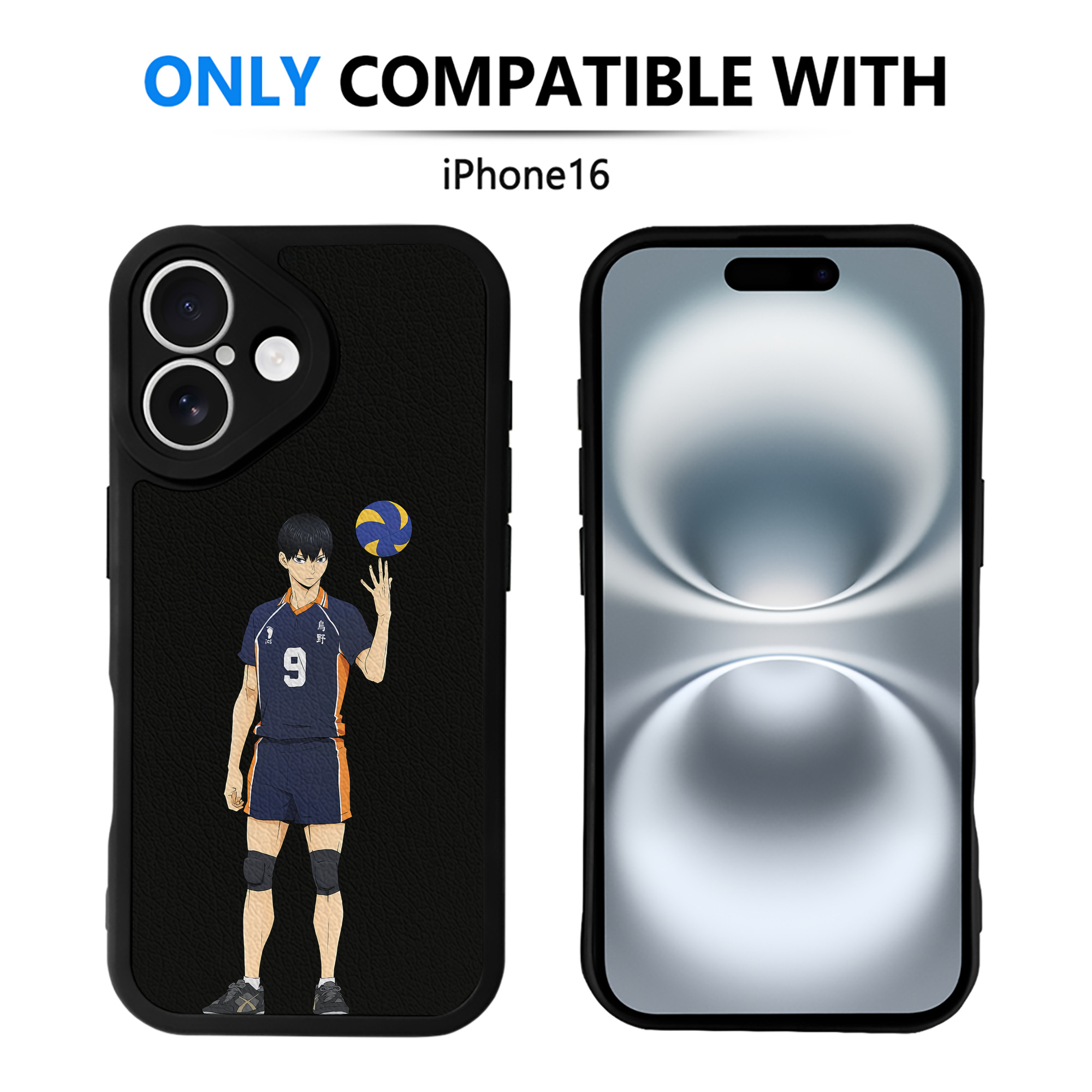 （画像用） ハイキュー!! Haikyu!! 【iPhone 16シリーズ対応】シリコンスマホケース（レザー調） 材質：シリコン